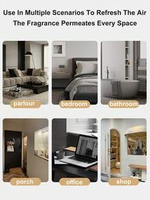 1/8 包 2 盎司/50 毫升藤条香薰礼盒套装，包含茉莉和薰衣草精油，无焰香薰机，清新空气，是家居装饰、酒店、客厅、书房、卧室、浴室的理想之选。 - 多色 - 查看 6