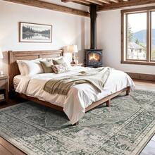 Carpet Area Rug Washable Rug Large Modern Abstract Living Room Rug Winter Warm Soft Anti-Skid Thin Carpet Indoor Floor Non-Shedding Carpets For Bedroom Dining Room Home Office Decor - 薄荷綠 - 查看 3