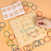 Đồ chơi rèn luyện tư duy logic trò chơi ô ăn quan, trò chơi trí tuệ trên bàn dành cho hai người chơi, tương tác giữa cha mẹ và con cái, bảng vẽ hình học cho học sinh lớp 1-2, bảng vẽ hình học cho mẫu giáo, đồ dùng học tập thiết yếu, công cụ đếm số khi trở lại trường, 3D - Pinboard Tic-Tac-toe 2 trong 1 - Xem 4