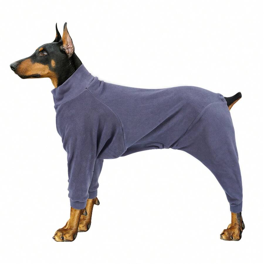 Dog Cold Weather Coat, Dog 4 Legged Pajama Bodysuit, Dog Winter Soft Clothes, Warm Sweater Jacket Pet Clothes, Stretchy Soft Dog Bodysuit Sweatshirt For Medium To Large Dogs - Multicolor - View 1
