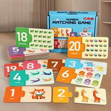 Puzzle Edukasi Anak dengan Angka & Huruf, Pencocokan Angka & Huruf 1-20 untuk Mengenali Matematika, 26 Kata Alfabet, Cocok untuk Anak Laki-laki dan Perempuan, Interaksi Orang Tua-Anak, Mainan Belajar Angka & Huruf - MultiWarna - View 2