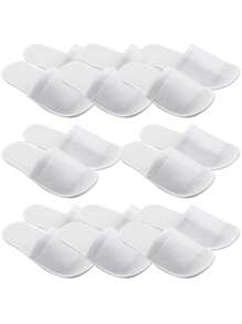 1/5/10/20双一次性包头浴室拖鞋，适合在家招待客人，价格实惠的SPA - 白色 - 查看 11