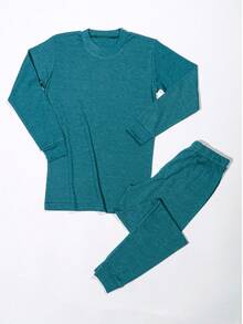 BELIME Set de 2 Pijamas Junior, Manga Larga, Cuello Redondo, 2 Piezas por Conjunto, Suave y Cálido | 50% Algodón, 50% Poliéster | Comodidad para Dormir