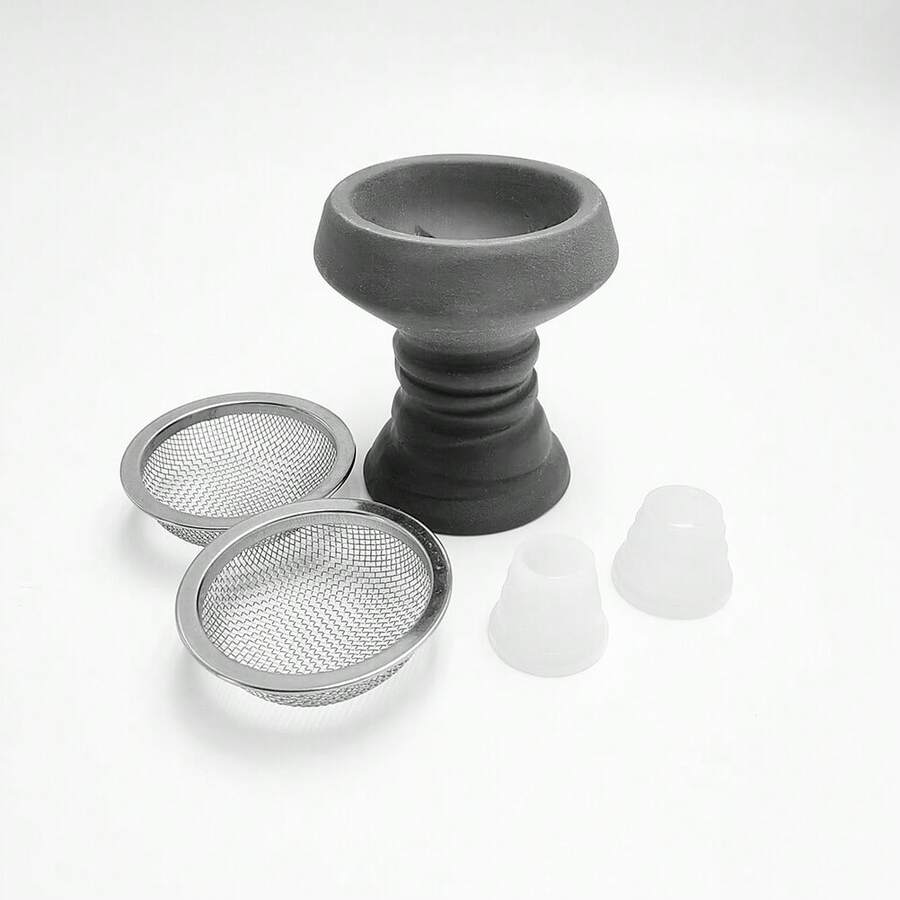 2-Hose Premium Hookah Set - Includes Glass Hookah Vase, Ceramic Hookah Bowl, Tongs And Ashtray For An Enhanced Hookah Experience - one-size - View 1