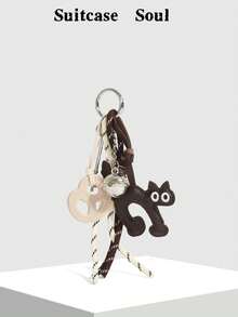 سلسلة مفاتيح عصرية، سلسلة مفاتيح السيارة، سلسلة مفاتيح بسكويت البريتزل، قلادة جرس، سلسلة مفاتيح إطار حساب، سلسلة مفاتيح قطة كبيرة العينين، سلسلة مفاتيح، حزام زخرفي من الحبل، مناسبة للفتيات والسيدات والمكتب والمدرسة، هدايا صغيرة للنساء، ترتقي بأسلوبك