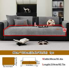 1 pieza Cojín de sofá de chenilla jacquard, adecuado para todas las estaciones, estilo minimalista moderno, amigable con las mascotas, resistente a las manchas y antideslizante, cubierta de sofá impermeable y resistente a los arañazos para sofá en forma de L y sofá de 1/2/3/4 plazas (se vende individualmente)