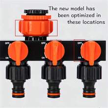 4-Way Garden Hose Splitter With 4 Individual Switches - Outdoor Faucet Connector For Watering Systems, Leak-Proof Design, Suitable For Lawn, Garden And Car Washing Sprinkler Systems