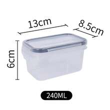 1pc Set Rectangular Refrigerator Food Container, Microwave Plastic Lunch Box, Airtight Meal Prep Containers For Food Storage, For Outdoor, Camping