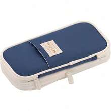 1pc Multifunctional Large Capacity Expandable Pencil Case, Big Capacity Twill Fabric Stationery Storage Bag With Pen Slot, Foldable School Supplies Organizer, Japanese/Korean Style,Pencil Pouch,School Bag - 彩色 - 查看 8