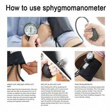 Manual Arm Style Blood Pressure Monitor With Stethoscope, With Black Storage Case, Convenient To Carry, Aneroid Sphygmomanometer With Adult Cuff
