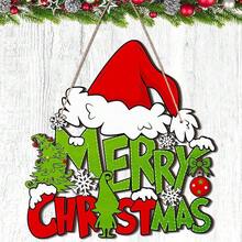 1pc Christmas Decoration, Wooden Christmas Hanging Decor, Home, Garden, Fence Decor, Merry Christmas Decor, HOHOHO Decor, Indoor & Outdoor Holiday Party Accessory Home Decor Christmas Decorations Room Decor Winter