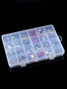 28 Grid Transparent Exquisite Jewelry Storage Box Plastic Jewelry Craft Painting Storage Box Used For Classifying Storing Small Parts, Electronic Components, Nail Accessories, Jewelry In An Orderly Manner
