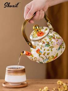 shoxil 1pc Enamel Enamel Kettle Kettle Large Capacity Kettle Gas Induction Cooker Universal