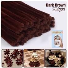 200/450根多色加粗雪尼尔绒条，散装彩色毛绒棒，9种颜色，适用于DIY工艺品和艺术项目，可作绒球，适用于情人节、母亲节和复活节装饰 - 彩色 - 查看 51