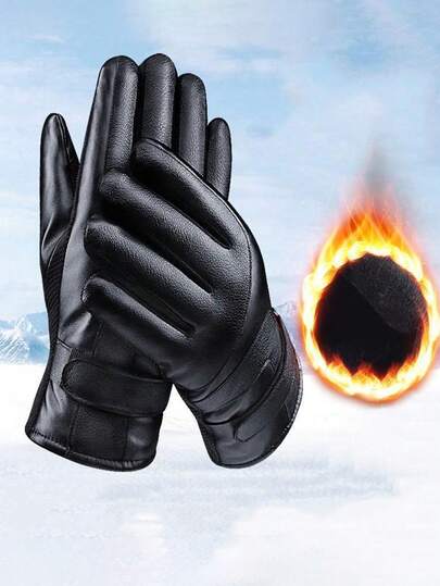Guantes de invierno para hombres, térmicos, a prueba de frío, con forro térmico, cálidos, esquí mejorado, a prueba de viento e impermeables, para caminar en invierno