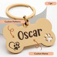 Placa de identificação personalizada para animais de estimação, placa de identificação personalizada para cães, placa de identificação gravada personalizada para cães, placa de identificação personalizada para gatos, placa de identificação personalizada para animais de estimação, placa de identificação personalizada para cães com nome e texto, presente para o Dia das Mães, presente para o Dia dos Pais, presente de aniversário, presente para animais de estimação, presente de aniversário para cães, presente para amantes de cães, presente para mãe/pai, presente para ela/namorada - Multicolorido - Ver 8