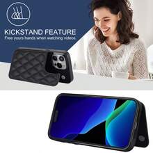 奢华时尚双扣迷你香水钱包，带卡槽、相框、支架、RFID屏蔽功能，磁吸翻盖PU皮革手机壳，适用于三星Galaxy手机，商务防震防摔 - 黑色 - 查看 7