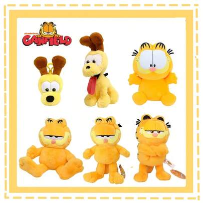 GARFIELD 原创加菲猫毛绒玩具欧弟狗加菲猫填充玩偶卡通动漫公仔可爱生日圣诞节儿童礼物