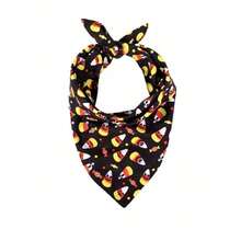 Halloween Pet Bandana, Candy Pumpkin Triangle Scarf, Suitable For Small Dogs And Cats, Applicable For Halloween, Day Of The Dead Holiday Party Decoration
