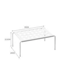 1pc/2pcs Adjustable Expandable Plastic Shoe Rack, Multi-Tier Storage Organizer, Space Saving Design - Fits Sneakers, Slippers, Boots, Shoe Boxes, Suitable For Closet, Home, Dorm, Living Room, Kitchen, Bathroom