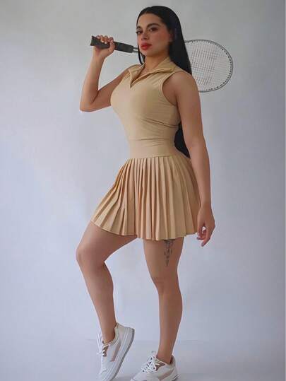 vestido deportivo con short interno de licra juvenil y casual para uso diario