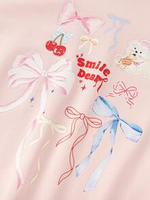 Balabala 2025年秋季新款少女卫衣印花T恤 时尚 - 白紅色 - 查看 5