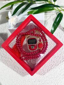 2件套念珠礼盒，99颗6毫米斋月祈祷珠，带计数器，多色水钻装饰计数珠串，适用于斋月宗教仪式、诵读计数，斋月男女皆宜，宗教人士使用及礼品 - 彩色 - 查看 18