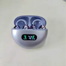 开放式无线耳机，耳挂式设计，圆形磨砂外观，内置麦克风，触控，适合运动和户外旅行，是送给朋友和情人节的绝佳礼物 - 均碼 - 查看 12