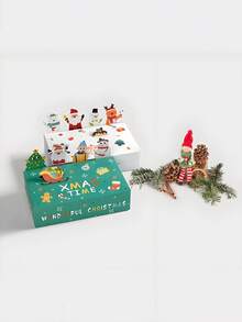 10pcs Christmas Gift Boxes – 3D Santa, Snowman & Reindeer Designs, Paper, Decorative Lollipop Closure | For Cookies, Holiday Treats & Festive Gifting Christmas Christmas Decorations Christmas Pajamas Christmas Gifts Christmas Decor - Multicolor - View 5