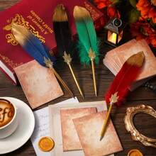 Długopis z piórem do rękodzieła świątecznego, różne kolory, prezent świąteczny, świąteczna pamiątka