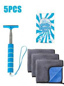 Pink Car Cleaning Kit, Including Three Absorbent Car Wipes, A Pack Of Car Cleaning Soft Gel, A Car Wiper, Pink Car Accessories, Car Supplies,Car Must Haves - Pink - View 6