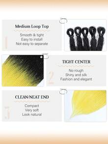 24 Inch Dreadlock Extensions Thick 1cm Single Ended Synthetic Dreads Extensions Hippie Style Fake Dreads 10 Strands SE Crochet Dreadlocks Extensions For Girls - Two-Tone - View 2