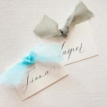 20/30/50pcs Personalized Table Cards With Ribbons Wedding Decor Placeholder Cards Party Favor Bridesmaid Cards Place Names - Multicolor - View 7