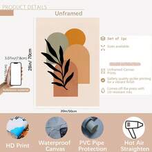 Bộ 3 tranh treo tường nghệ thuật Bohemian tối giản Art Deco, khung tùy chọn, họa tiết lá trừu tượng hình học, áp phích định hướng chân dung trong nhà để trang trí phòng khách, trang trí phòng ngủ, trang trí văn phòng tại nhà, tranh treo tường có khung - Nhiều màu - Xem 14