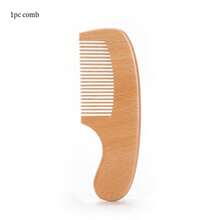 2pcs Baby Bath Wool Brush & Comb Set, Infant Head Care Bath Brush & Comb, Children Wooden Massage Shampoo Brush