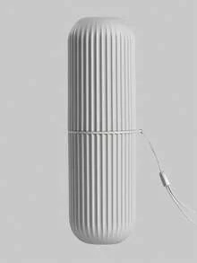 1pc Travel Toothbrush Storage Box, Portable Dust-Proof Toothbrush, Toothpaste, Toiletry Storage Box For Travel, Camping, Rinsing Cup