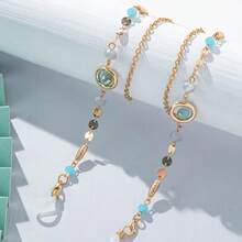 1 szt. Sztuczny łańcuszek do okularów z cyrkonii, modny dla kobiet