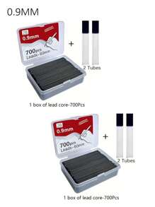 700/1000 件自動鉛筆筆芯 0.5 0.7 0.9 毫米 2b 60 毫米用於藝術繪圖可更換鉛筆筆芯 2 管文具鉛