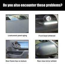 Universelle Auto Kunststoff Reparaturcreme, Gummi Schwärzungspaste, Reifen Schwärzungspaste, zum Reparieren und Entfernen von Verblassen und Oxidationsflecken an Innen- und Außenverkleidungen von Fahrzeugen, geeignet für Autodekorationen, Stoßfänger und Außenspiegelgehäuse. - Verschiedenfarbig - Übersicht 6