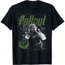 Fallout Video Game Brotherhood Of Steel Armor T-Shirt - màu đen - Xem 1