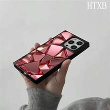 Funda rosa con diseño de patrón de bloques metálicos. Compatible con las series 16 Pro, 16, 15 Pro, 14, 14 Plus, 13, 13 Pro, 12 Pro y 12 Pro. Diseño a prueba de golpes con cobertura total, gran orificio, marco brillante y elegante. - Amarillo - Ver 6