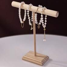 1pc Jewelry Holder, Jewelry Organizer Stand, Wooden Jewelry Bracelet Watch Display Tower, Bangle Scrunchie Necklace Holder Storage Stand Valentine Day