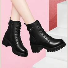 Women Ankle Boots & Booties - Black Fleece Lining - View 5