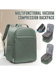 Unisex Large Capacity Vacuum Compression Travel Backpack, Aviation Certified Waterproof Nylon Hiking Backpack, Portable Vacuum Compression Air Bag Backpack, Essential For Outdoor Travel