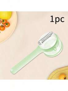 2 Innovative Peelers With Storage Boxes - Serrated Edge Design And PET Material, Ideal For Food Prep In Dorms And Kitchens, Space-Efficient Solution - Cam + Xanh lá cây - Xem 7