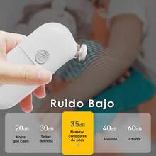 ANTSAY lima de uñas electrica, corta uñas adulto electrico,cuidado de uñas mujer, juego de cortaúñas 6 en 1, con cable de carga USB, bajo nivel de ruido, para niños y niñas de todas las edades - Amarillo - Ver 3
