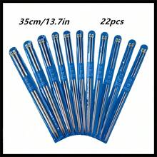 22 件编织针、DIY 手工钩针工具、编织用品、适合初学者的不锈钢单点编织套件、长而轻的编织针、各种尺寸的金属羊毛编织针，直径范围从 2 毫米到 8 毫米（0.078 英寸到 0.314 英寸）。 - 銀色 - 查看 6