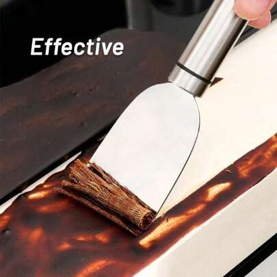 1 Pcs Stove Scraper For Tough Case - Wide Using Stainless Steel Scraper For Stove BBQ Grill Kitchen - Scraper For Cleaning Stove Top, Cooktop, Oven, Glass Scraper