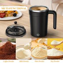 Portable Magnetic Auto Stirring Travel Mug, Convenient Coffee Mug, Water Mug, Induction Kettle, Can Be Used In Office, Home, Study, USB Charging, Detachable And Easy To Clean - 彩色 - 查看 2