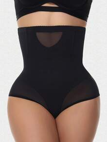 Pantaloni de damă cu talie înaltă, control al abdomenului, lenjerie intimă respirabilă cu strat dublu de plasă, modelare a șoldurilor și modelare a corpului